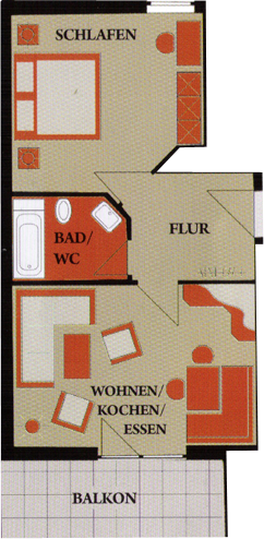 Grundrisszeichnung Bio-Mountain-Appartement